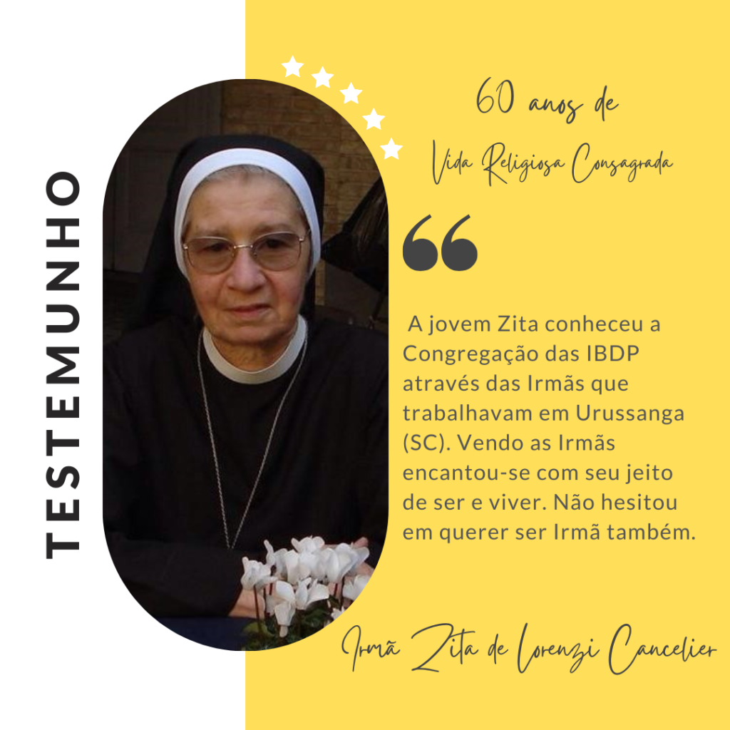Irmã Zita Cancelier – 60 anos de Vida Religiosa Consagrada