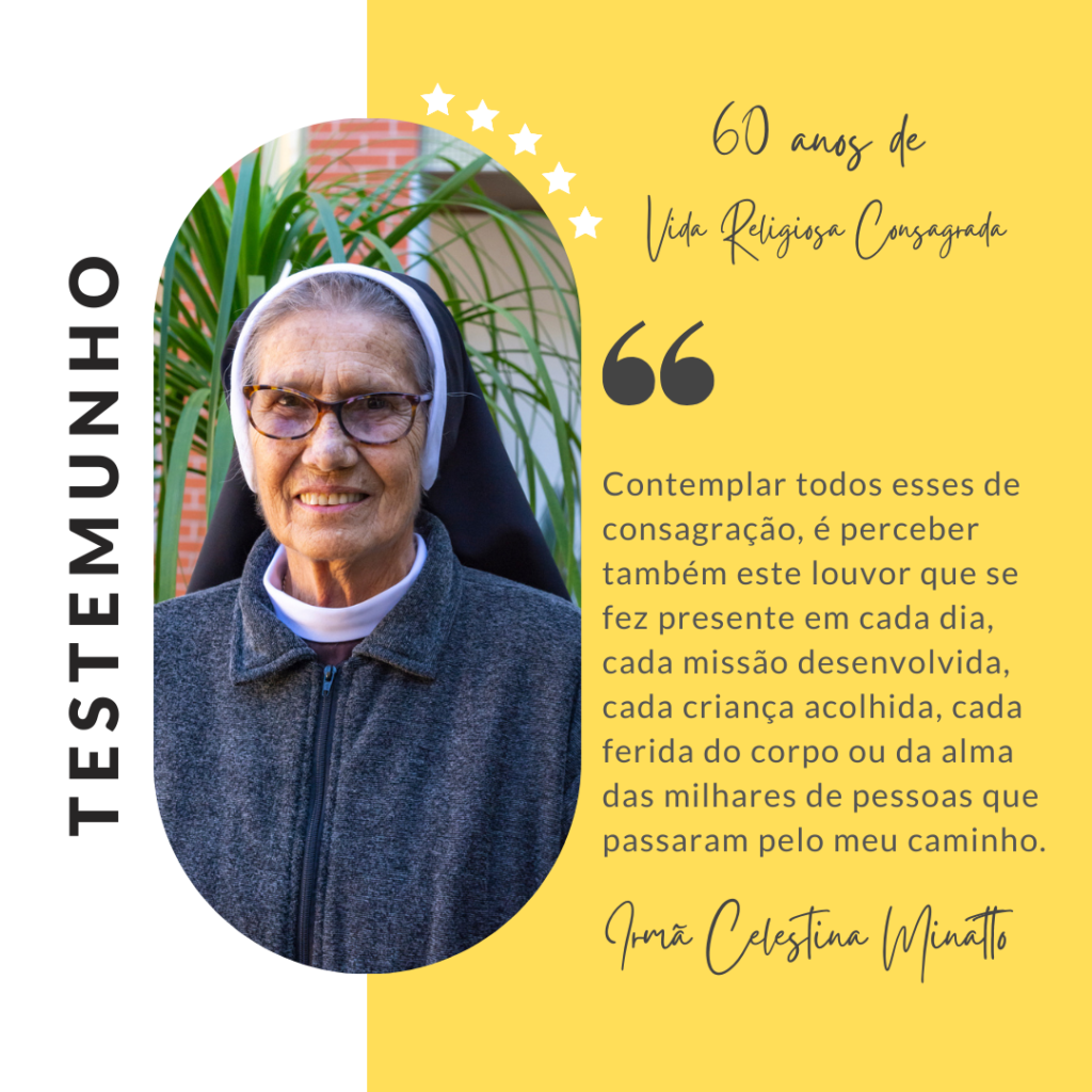 Irmã Celestina Minatto – 60 anos de Vida Religiosa Consagrada